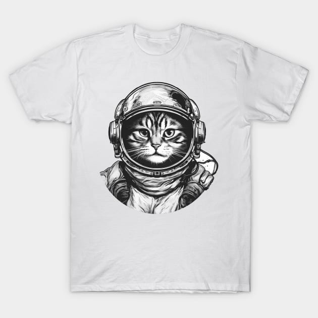 Astronaut Cat T-Shirt by Purrestrialco